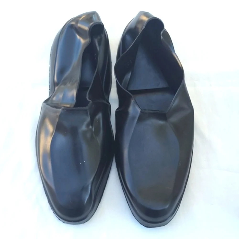 Totes Geometric Rubber Overshoe Loafers Waterproof Non-Slip Shoe Covers NWT